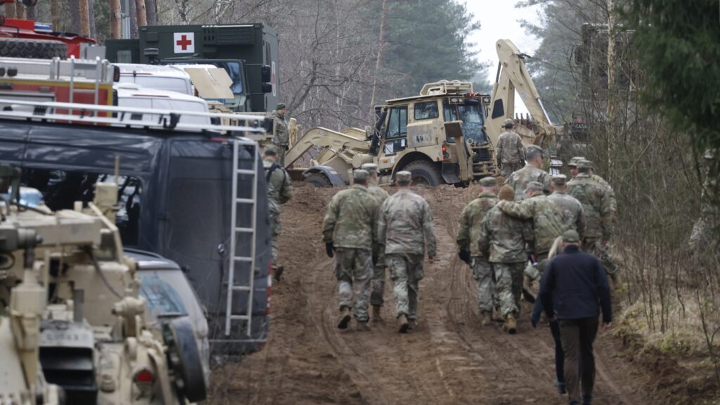 Some progress made in recovering U.S. Army soldiers submerged in Lithuanian swamp : NPR