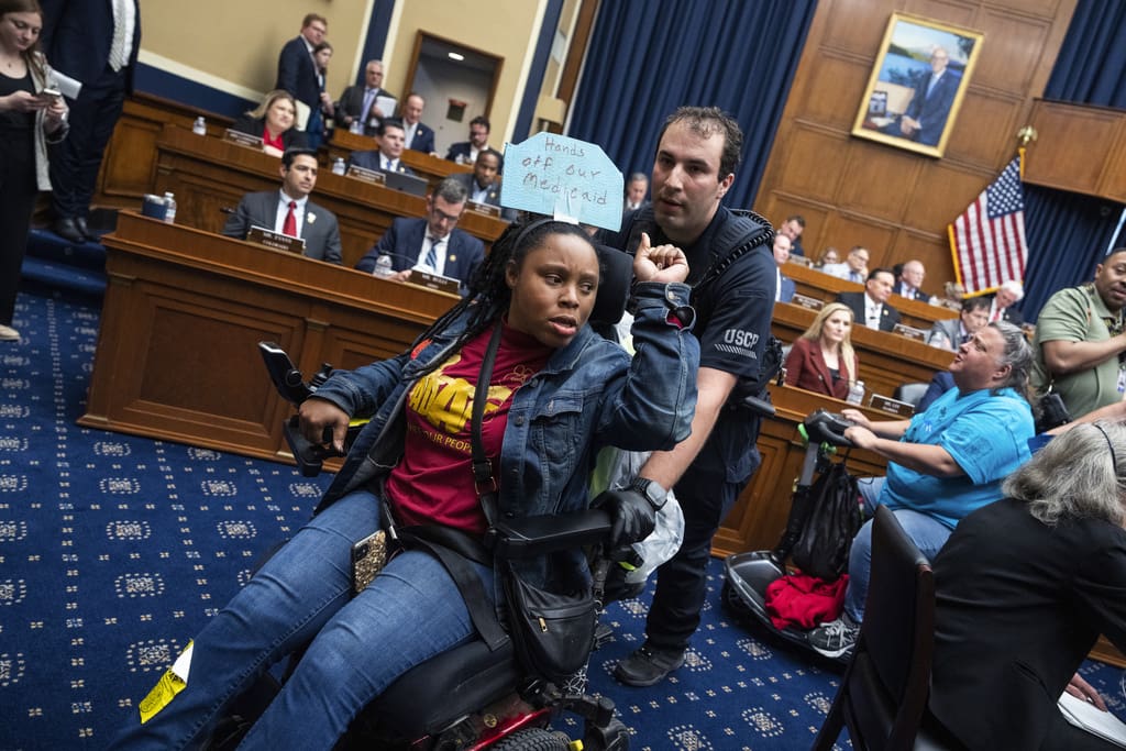 Disability advocates arrested protesting GOP Medicaid cuts