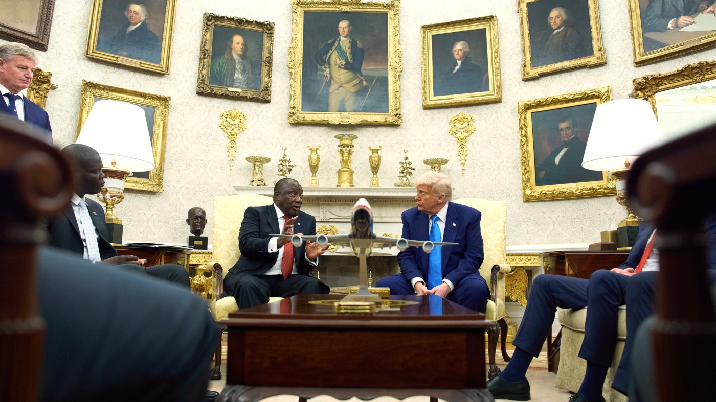 Shock and anger in South Africa after Trump's Oval Office ambush : NPR