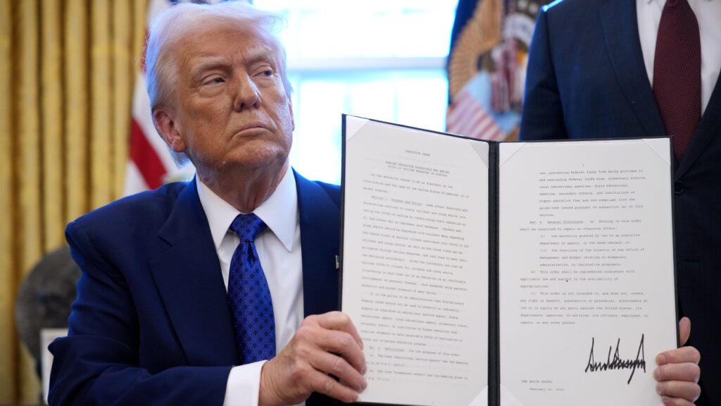 Trump executive actions show how he wants to reshape U.S. history : NPR