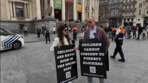 Scottish campaigner arrested in Brussels for holding gender critical sign