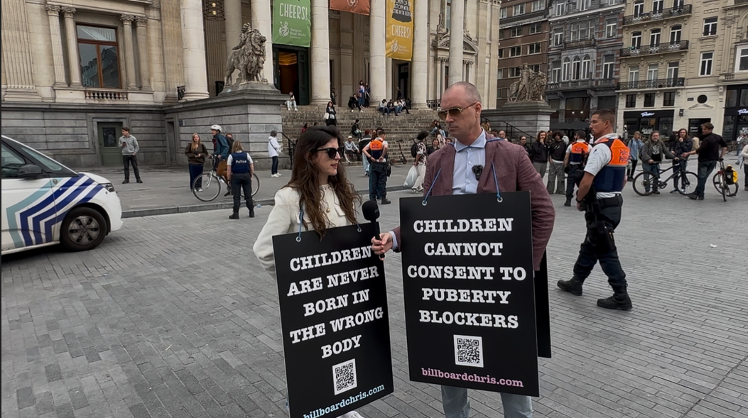 Scottish campaigner arrested in Brussels for holding gender critical sign