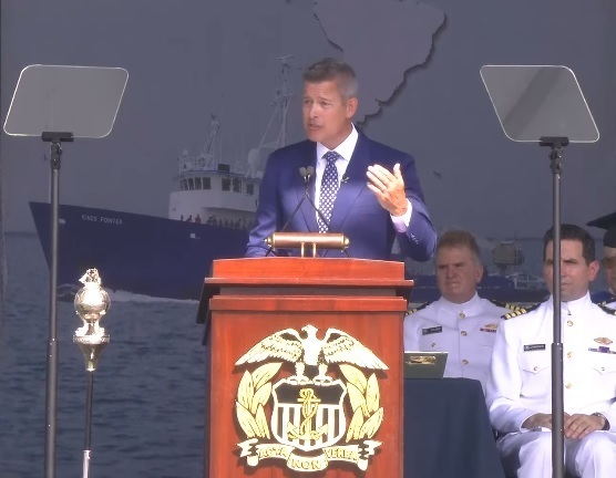 Duffy urges graduating midshipmen to 'stay faithful' to God