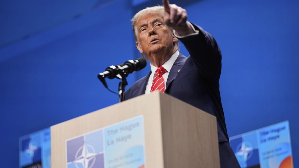 Trump doubles down on damage U.S. strikes caused to Iran's nuclear sites : NPR