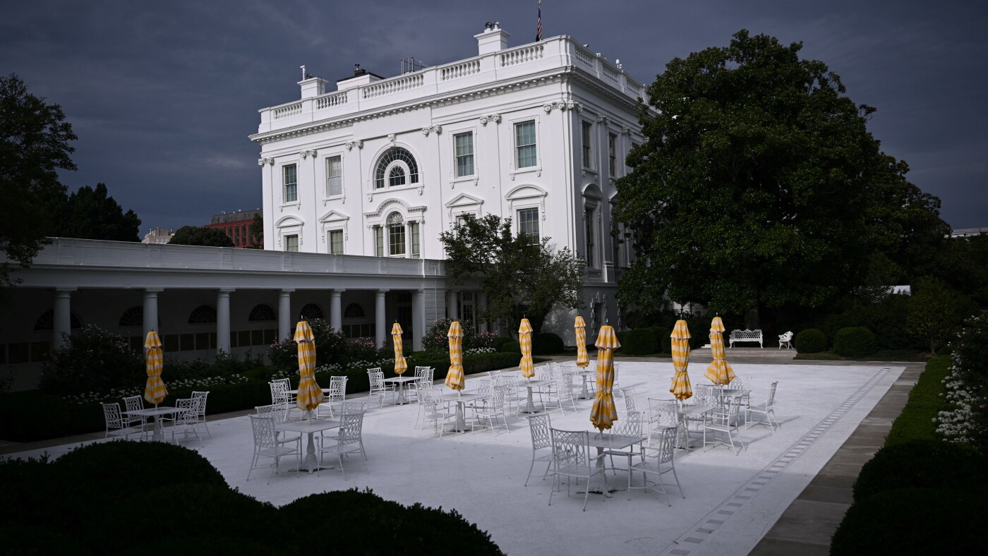 Trump makes over the Rose Garden, Mar-a-Lago style : NPR