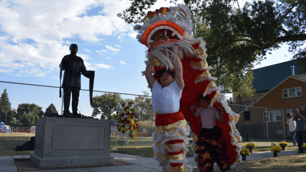 Wyoming town erects new monument to violent, anti-immigrant history : NPR