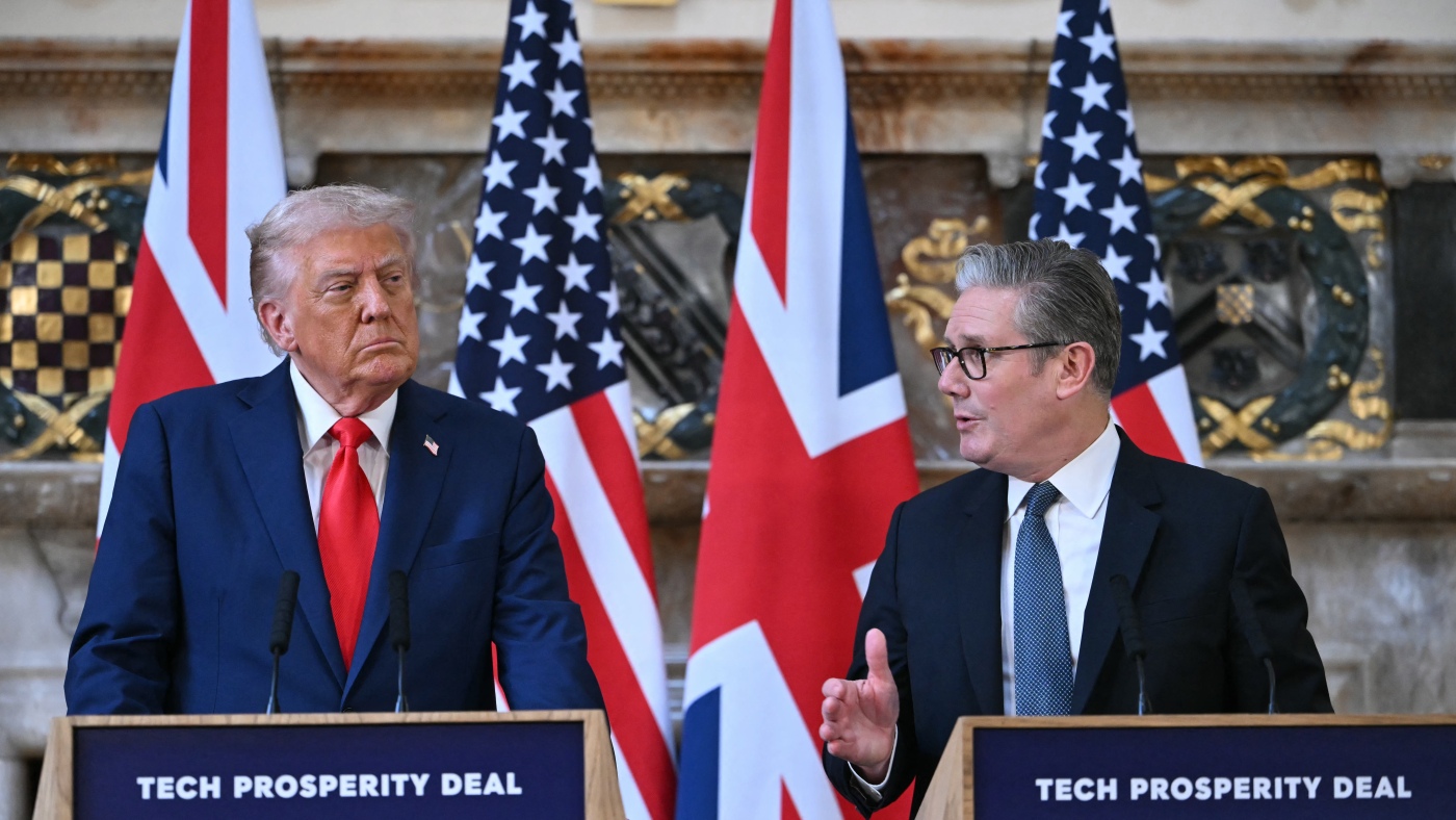Trump says he disagrees with Starmer's decision to recognize Palestinian state : NPR