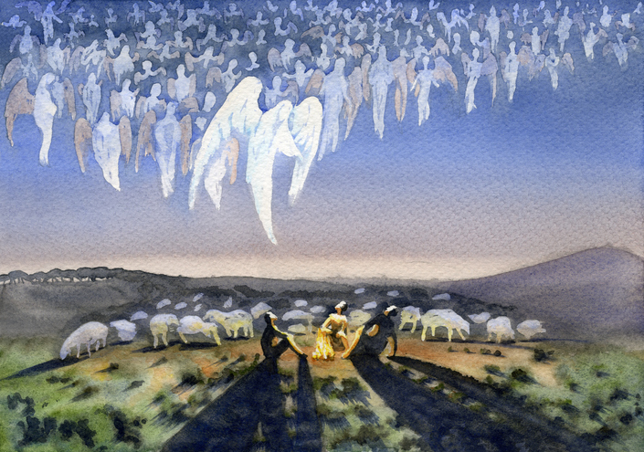 The first Christmas song to be sung in churches