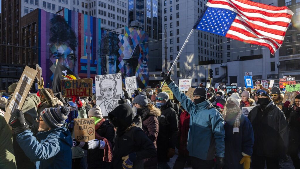 Thousands once again protest ICE in Minneapolis and across the U.S. : The Picture Show : NPR