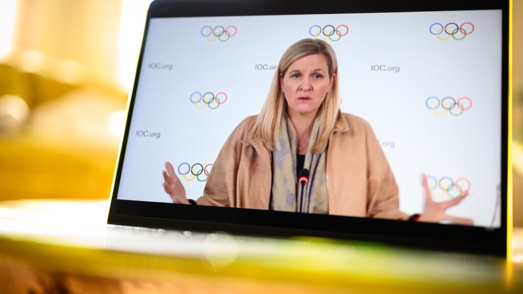 Olympic committee bans trans athletes from women’s events : NPR