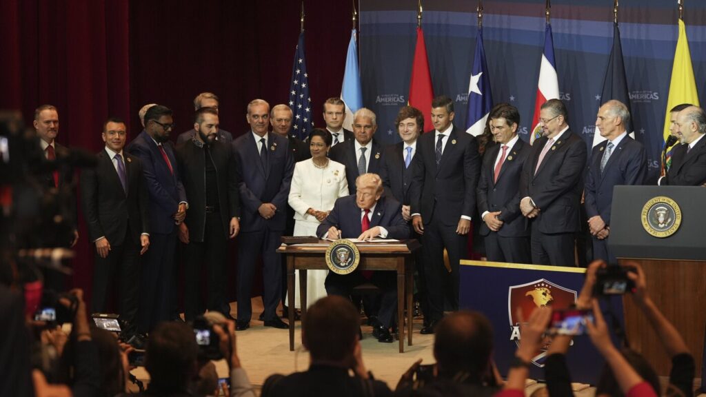 Trump vows to 'take care of Cuba,' praises Venezuela cooperation at summit : NPR