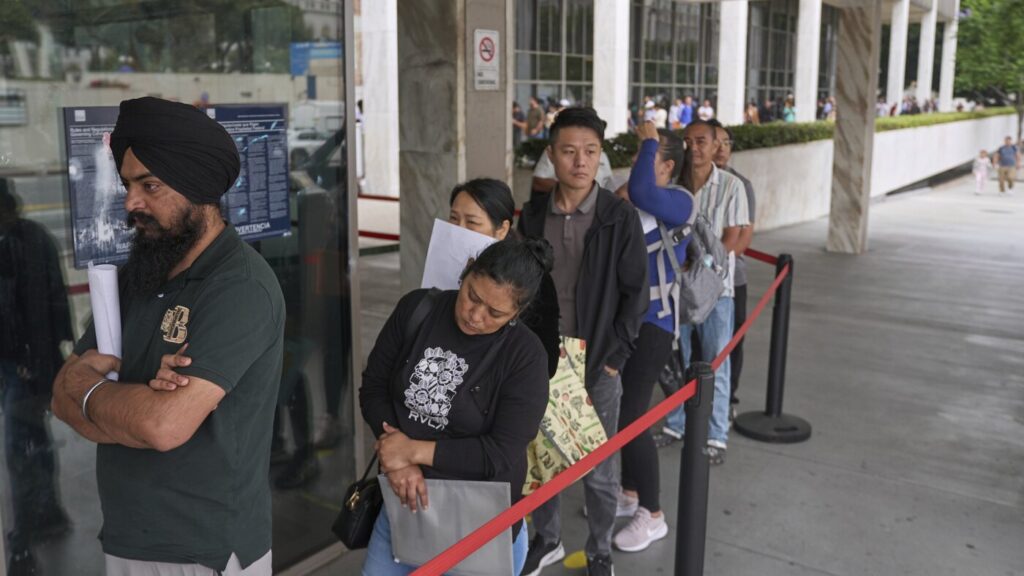 Growing backlog in immigration applications, NPR analysis shows : NPR