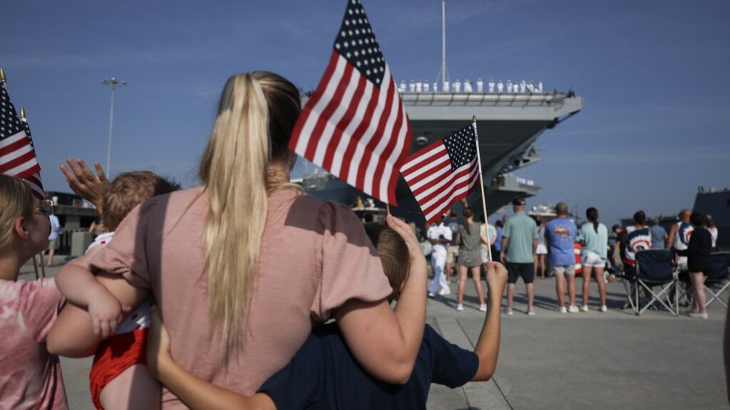A nearly year-long deployment at sea takes a toll on military families : NPR