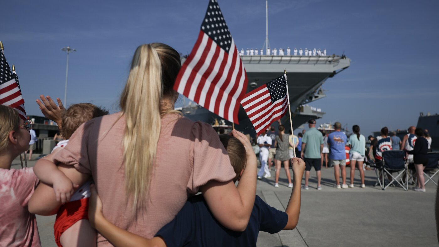 A nearly year-long deployment at sea takes a toll on military families : NPR