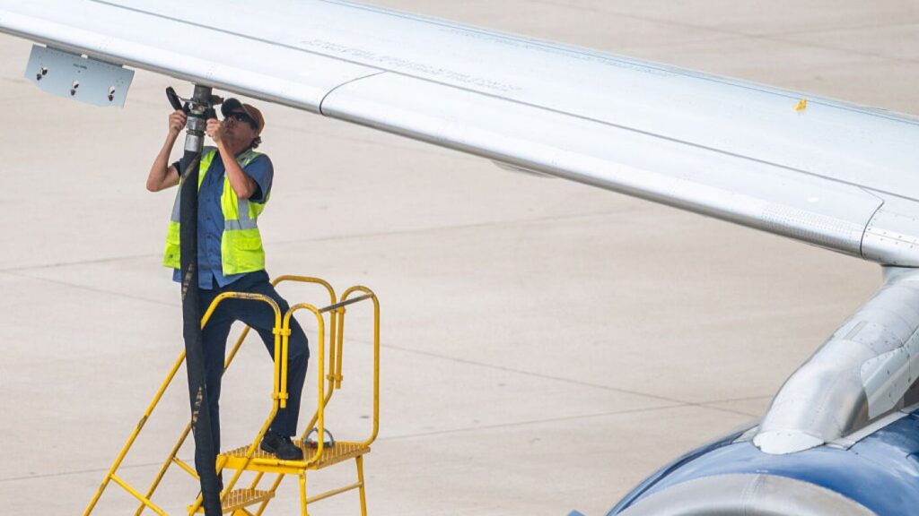 The price of jet fuel is falling, but airfare remains high : NPR