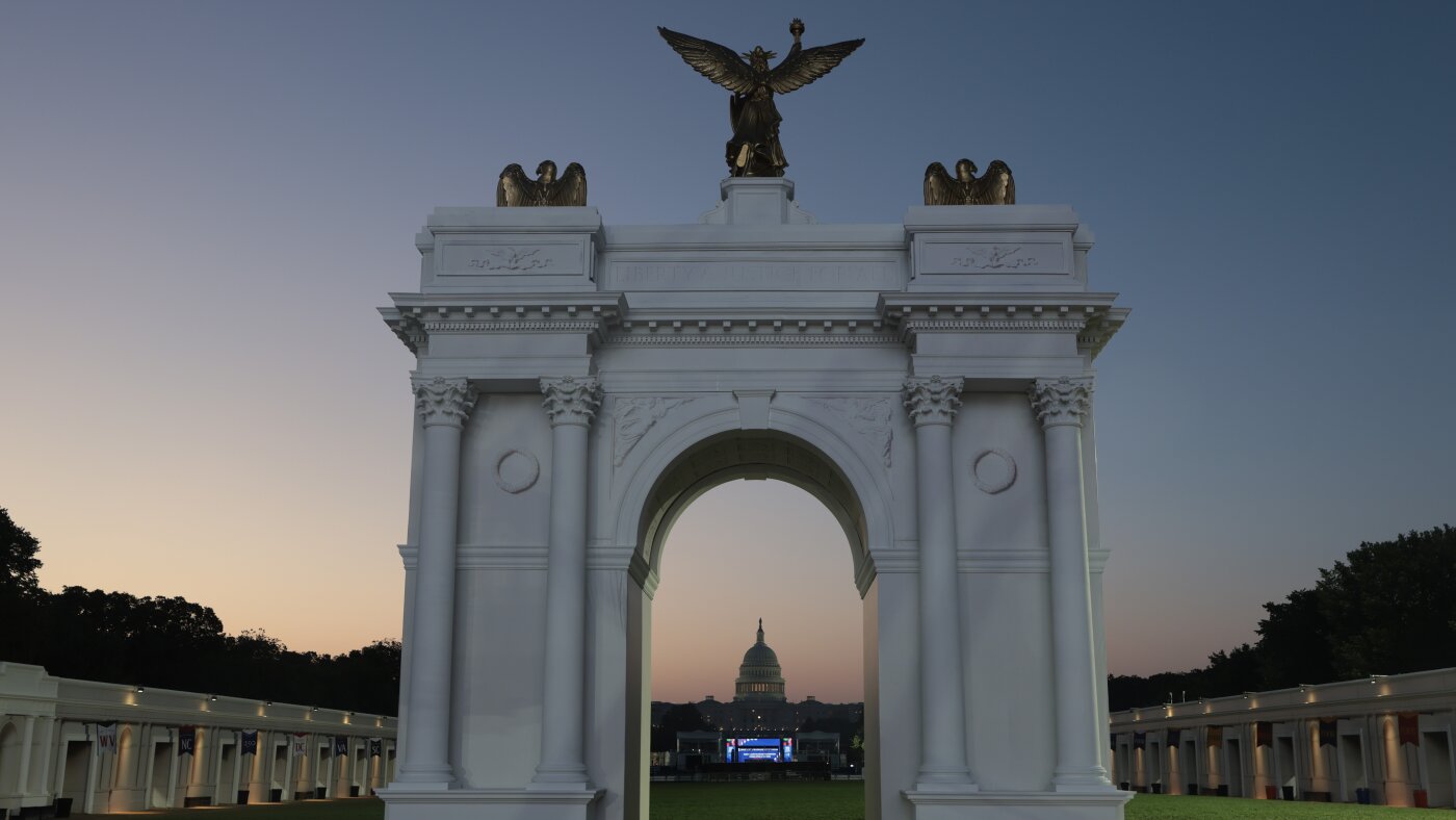Trump's arch advances despite D.C. height limit : NPR