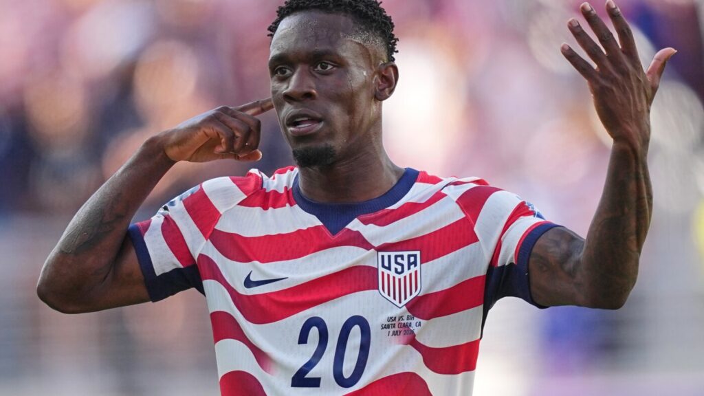 Folarin Balogun's soccer ban suspended by FIFA, allowing U.S. striker to play Belgium : NPR
