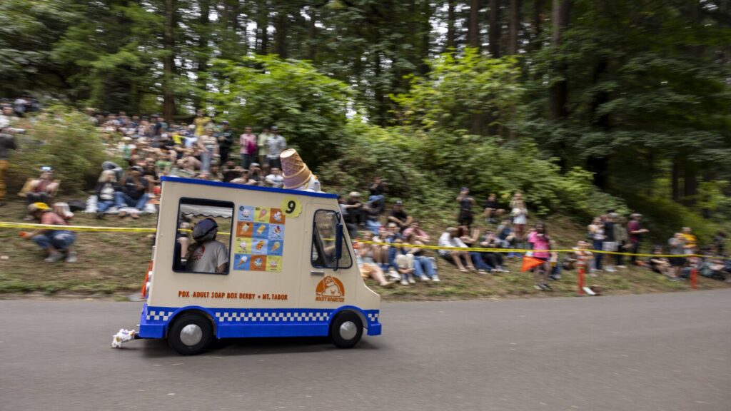 Portland Adult Soap Box Derby combines speed and pageantry : NPR