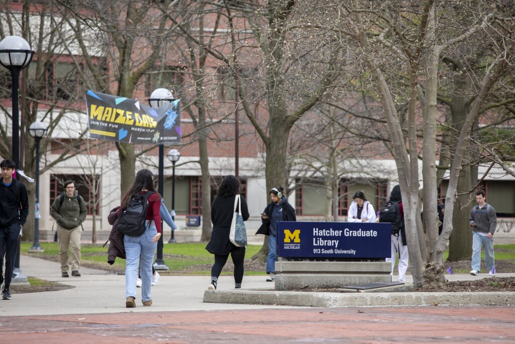 University of Michigan to Drop Letter Grades for Freshmen in The Moral Compass News University of Michigan students walk on campus in Ann Arbor, Mich., on April 3, 2025.