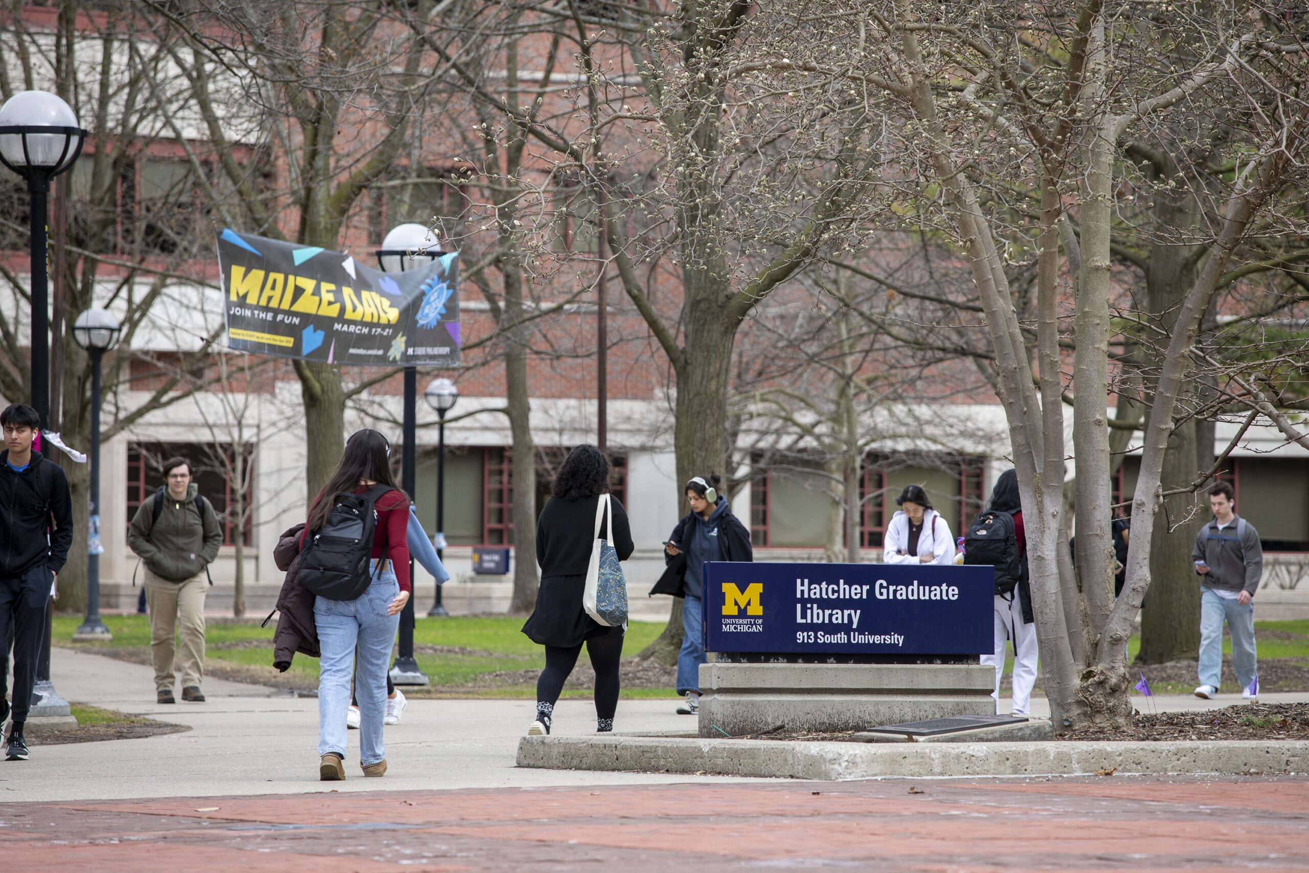 University of Michigan to Drop Letter Grades for Freshmen in The Moral Compass News University of Michigan students walk on campus in Ann Arbor, Mich., on April 3, 2025.