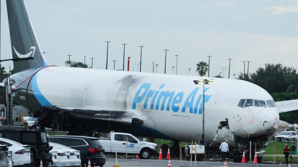 Amazon suspends use of 21 Air, whose plane careened off Miami runway : NPR
