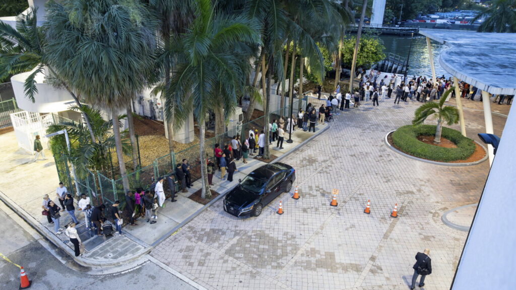 New immigration court tactic leads to huge lines and chaos in Miami : NPR