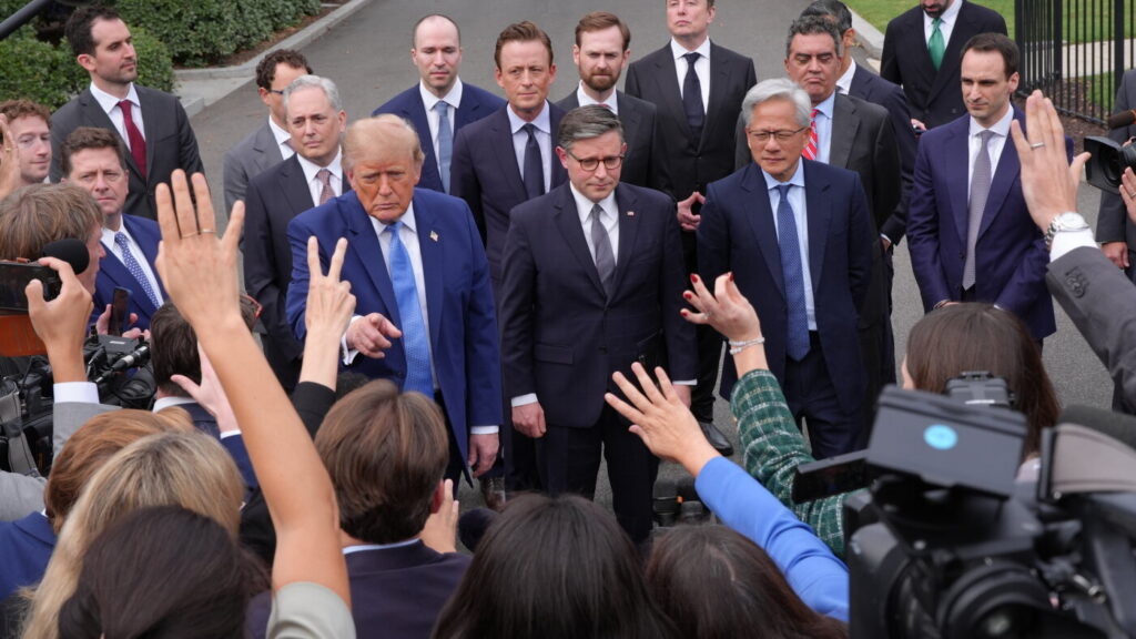 Trump says top tech firms have signed accord to 'self-police' AI : NPR