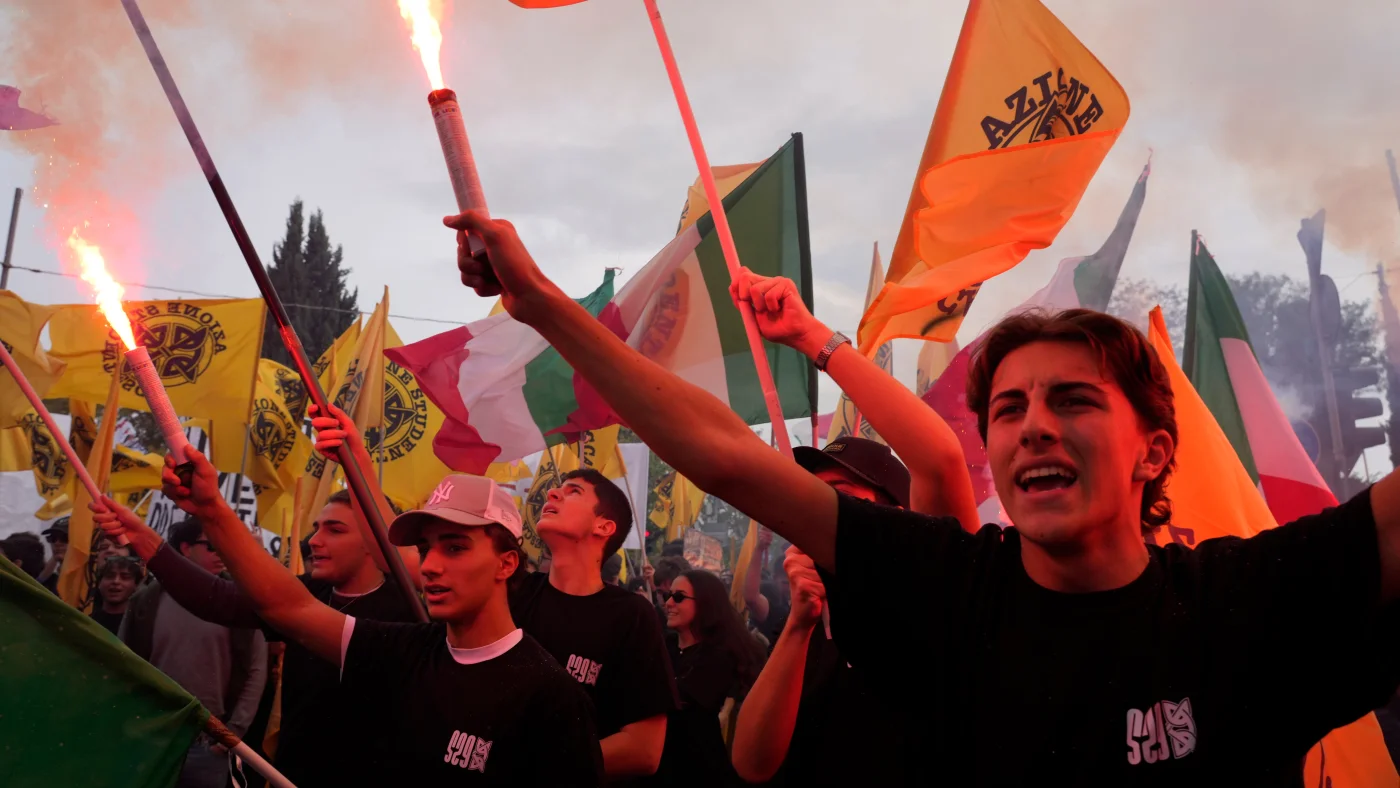 Massive Protests Sweep Italy Amidst Rising Political Tensions The Moral Compass News Soldiers guard center of Milan as thousands of protesters march in cities across Europe : NPR